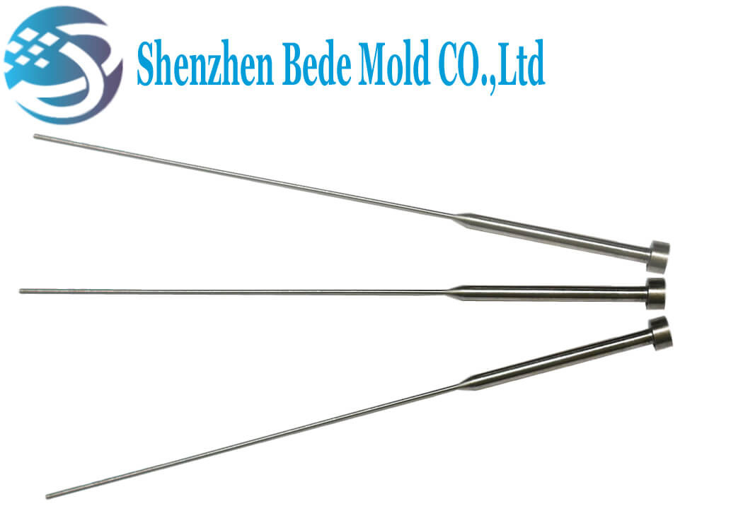 High Speed Steel Stepped Ejector Pin / SKH51 Ejector Pins Injection Molding