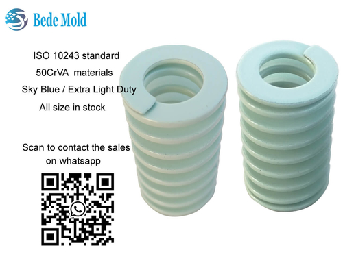 Extre Light Load Mold Spring ISO10243 Standard 50CrVA materials light green color