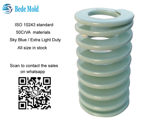 Extre Light Load Mold Spring ISO10243 Standard 50CrVA materials light green color