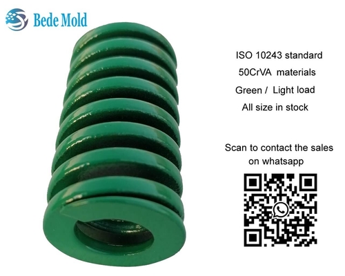 Light Load Mould Springs Green Color Compression Spring Rectangular cross Section