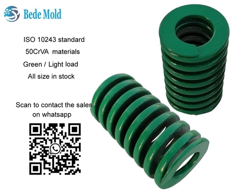 Light Load Mould Springs Green Color Compression Spring Rectangular cross Section