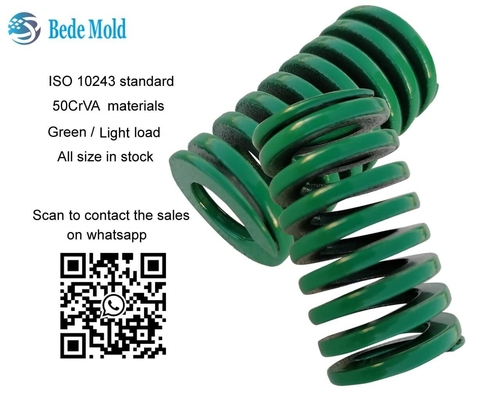 Light Load Mould Springs Green Color Compression Spring Rectangular cross Section