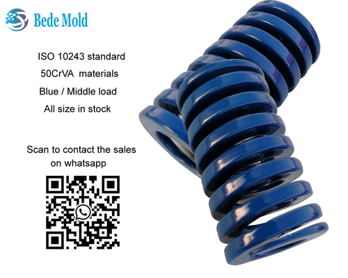 Medium Load Mold Springs Blue Color B Series Rectangular ISO10243 standard