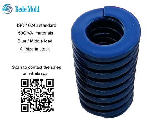 Medium Load Mold Springs Blue Color B Series Rectangular ISO10243 standard