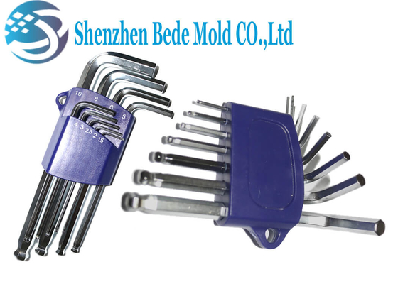 Plated Hand Tool Hexagon Key Wrench Set 9pc Standard 58~61° Hardness