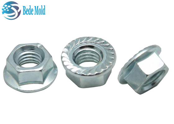 Metric Hex Flange Nuts DIN6932 8.8 9.9 12.9 Grade Alloy Steel Materials Nickel / Zinc Plating