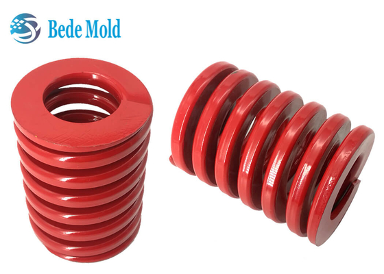 Red Injection Mold Spring TM Medium Load Stamping Die Flat Wire Spring OD 40mm