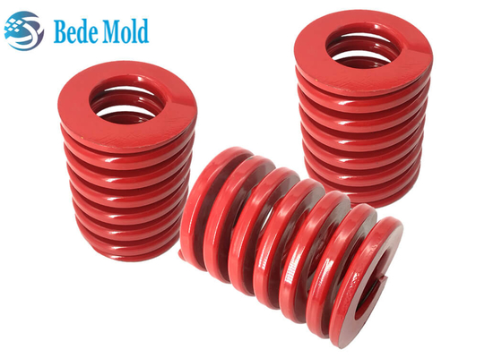 OD 40mm Flat Wire Spring TM Injection Mold Medium Load 65Mn Materail Red Color