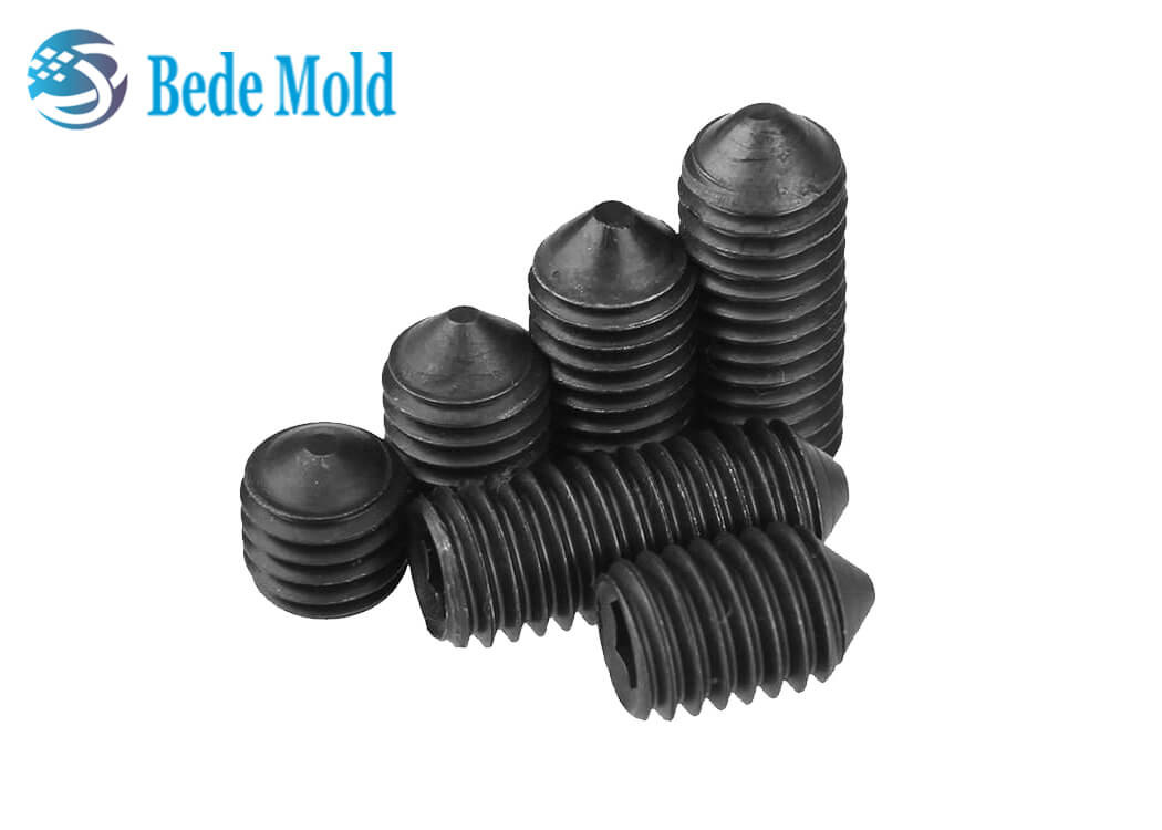 Cone Point Grub Screw Hex Socket Set Screws Materials Alloy Steel 45H Din 914 Black Color