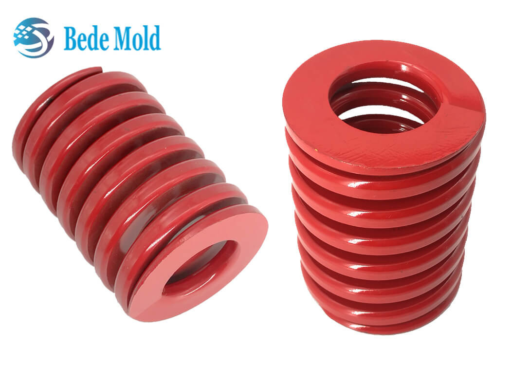 Red Injection Mold Spring TM Medium Load Stamping Die Flat Wire Spring OD 40mm